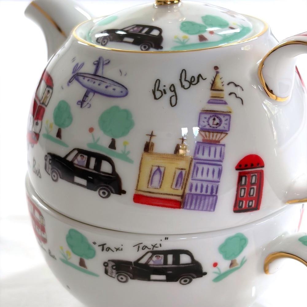 James Sadler London Travel Tea For One Stacking Teapot and Cup Set - Picture 3 of 16